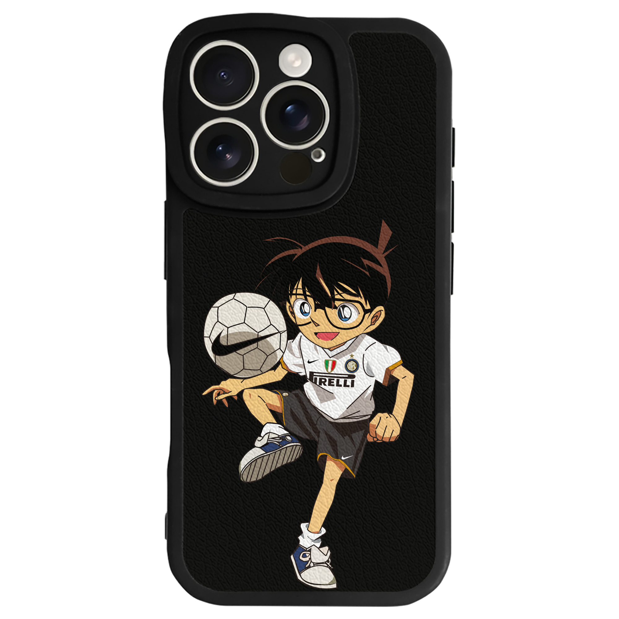 （画像用） 名探偵コナン 江戸川 コナン Detective Conan Conan Edogawa 【iPhone 16シリーズ対応】シリコンスマホケース（レザー調） 材質：シリコン
